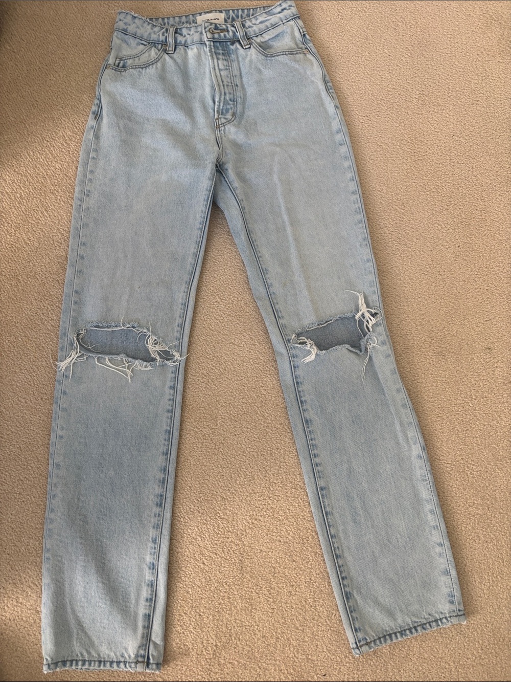 ROLLA'S Light Blue Classic Straight Jeans, size 24
